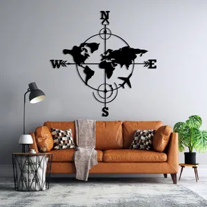 استیکر دیواری طرح جهات جغرافیایی کد 003