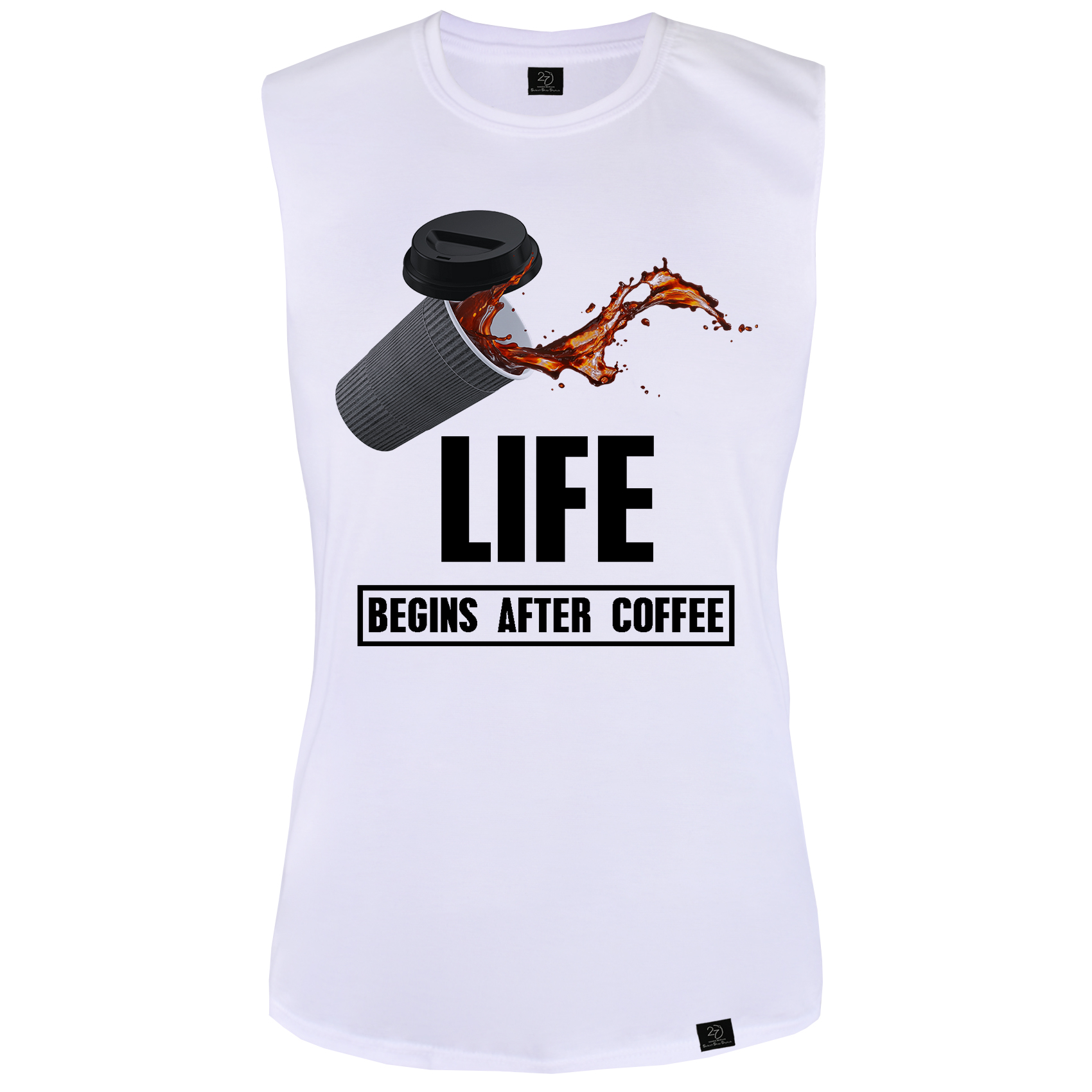 تاپ زنانه 27 مدل Life Begins After Coffee کد MH100