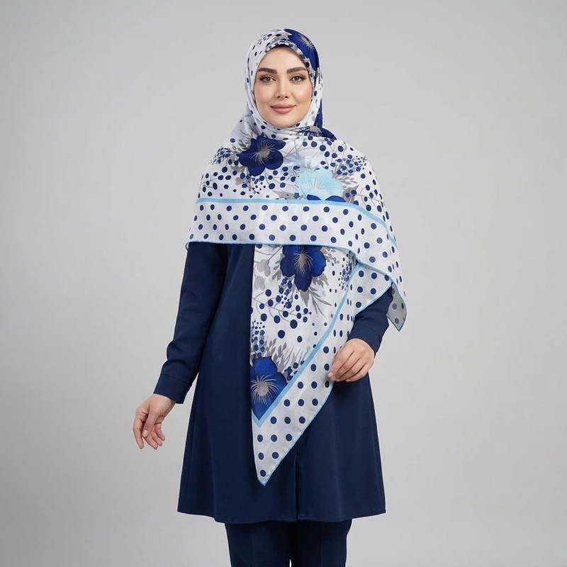 روسری زنانه مدل نخی قواره بزرگ چهار فصل کد 1770