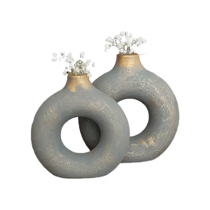 گلدان مدل دونات کد 2024 بسته 2 عددی