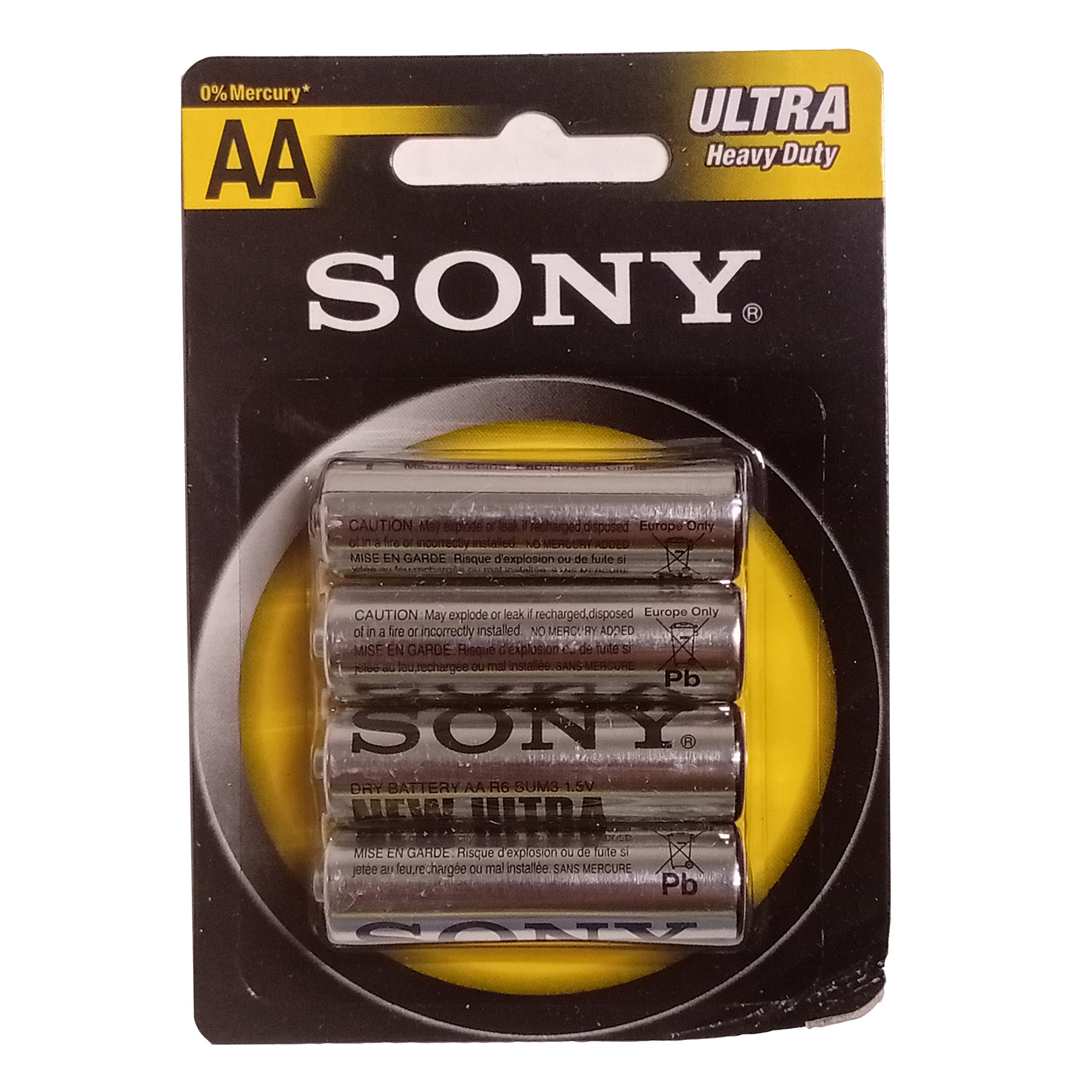 باتری قلمی سونی مدل ultra heavy duty بسته چهار عددی