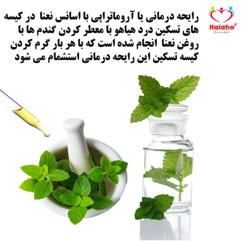 کیسه تسکین درد هیاهو مدل آروماتراپی اسانس نعنا کد Wheat-18x14