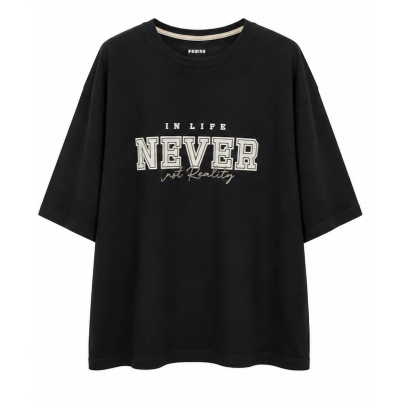 تیشرت آستین کوتاه النا مدل never