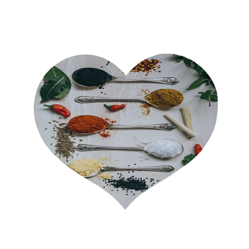 پادری مدل قلب طرح ادویه کد 8541 سایز 90 × 90 سانتی متر