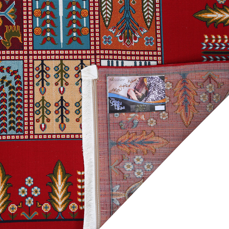 گلیم ماشینی دنیای فرش مدل گندم لاکی کد 1910