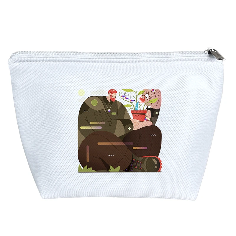 کیف لوازم آرایش دخترانه خندالو مدل مرد طبیعت دوست کد H1961