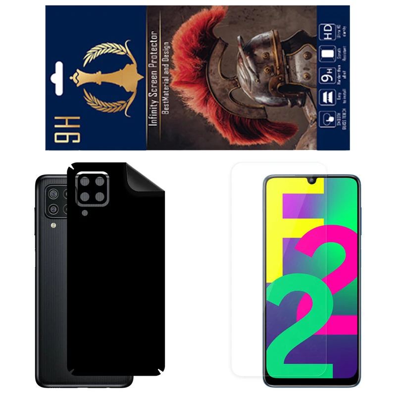 برچسب پوششی اینفینیتی مدل RG مناسب برای گوشی موبایل سامسونگ Galaxy F22 به همراه محافظ صفحه نمایش