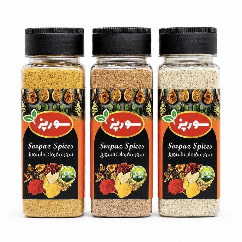 ادویه جوجه ایتالیایی و‌جوجه باربیکیو و جوجه زعفرانی سورپز - 270 گرم بسته 3 عددی