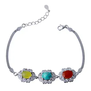   دستبند نقره زنانه بازرگانی میلادی کد DP_109