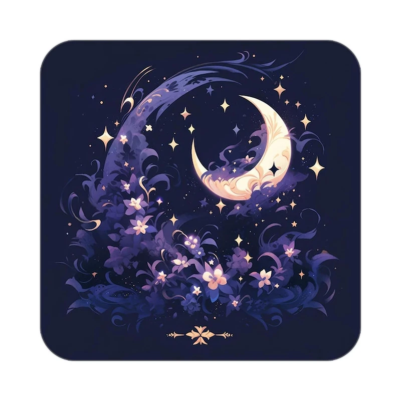 زیر لیوانی کاکتی طرح ماه و ستاره مدل mp52848