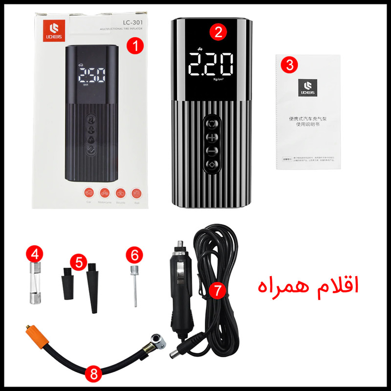 کمپرسور باد لیچیرز مدل TIRE INFLATOR