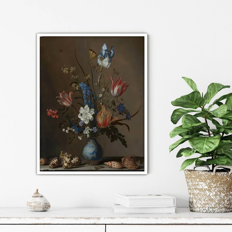 تابلو آتریسا طرح نقاشی کلاسیک مدرن مدل ATFHW70 فریم سفید