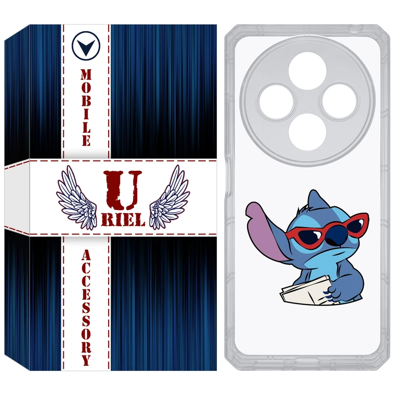 کاور یوریل مدل Clear کد 69 طرح استیچ مناسب برای گوشی موبایل شیائومی Redmi 14C / Poco C75