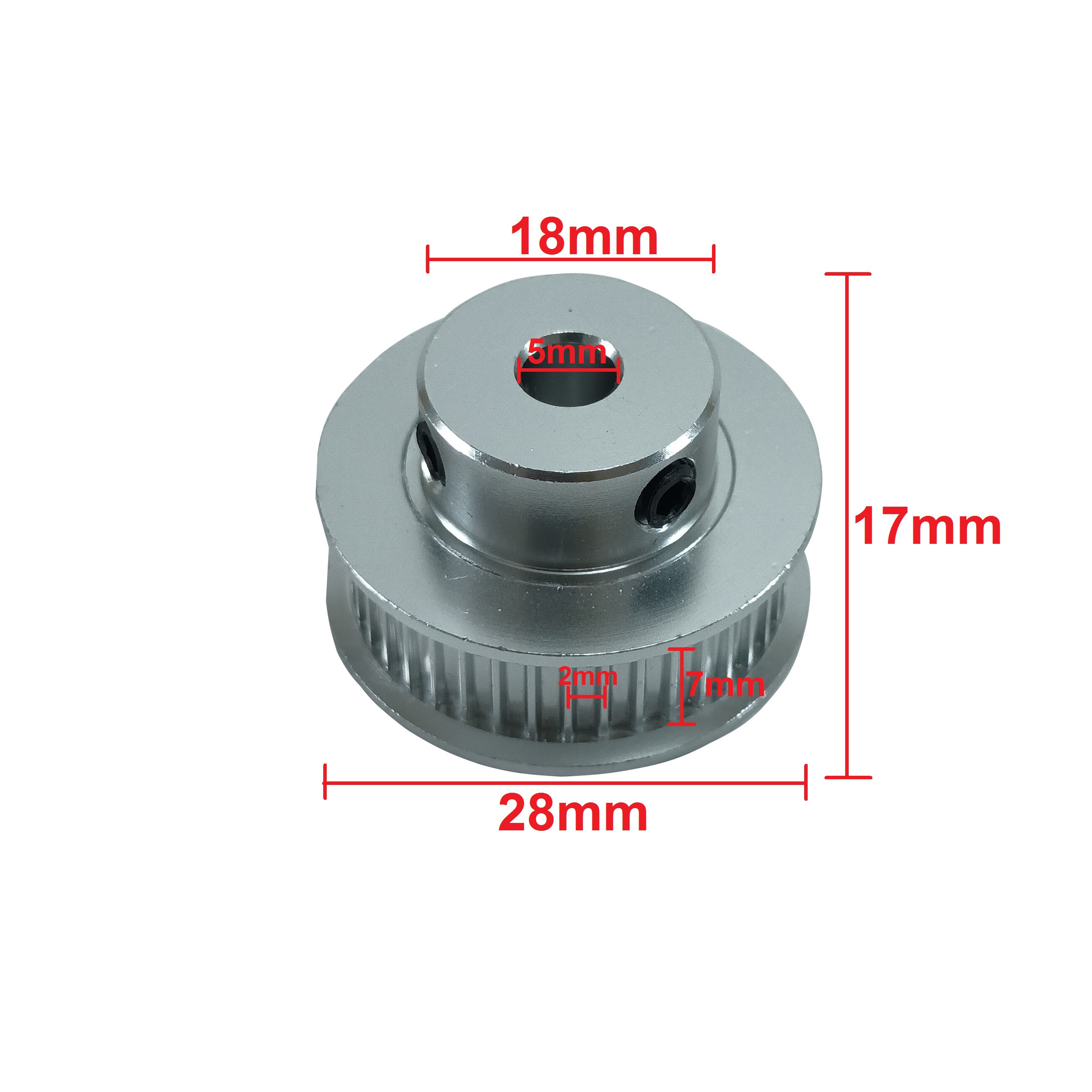 چرخ ربات مدل فولی کد 40T-GT2-B5mm