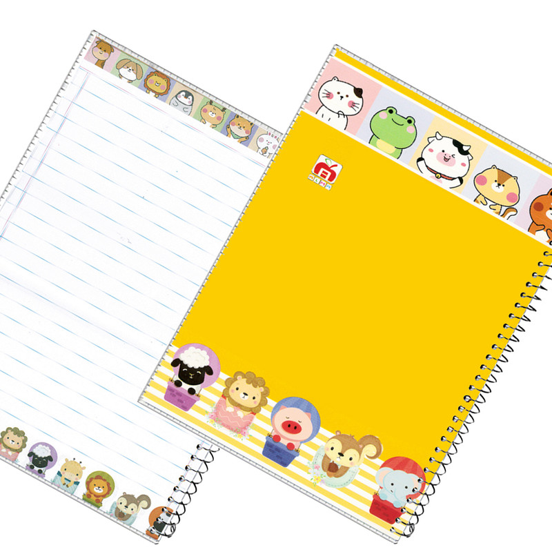 دفتر 100 برگ آلما مدل کارتونی جلد دار طرح جایزه 7185