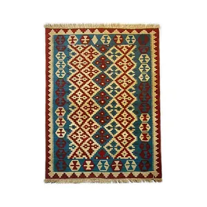 گلیم دستبافت یک و نیم متری طرح شیرازی کد 1501035