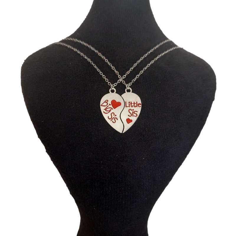 گردنبند دخترانه مدل  دوستی خواهر بسته دو عددی