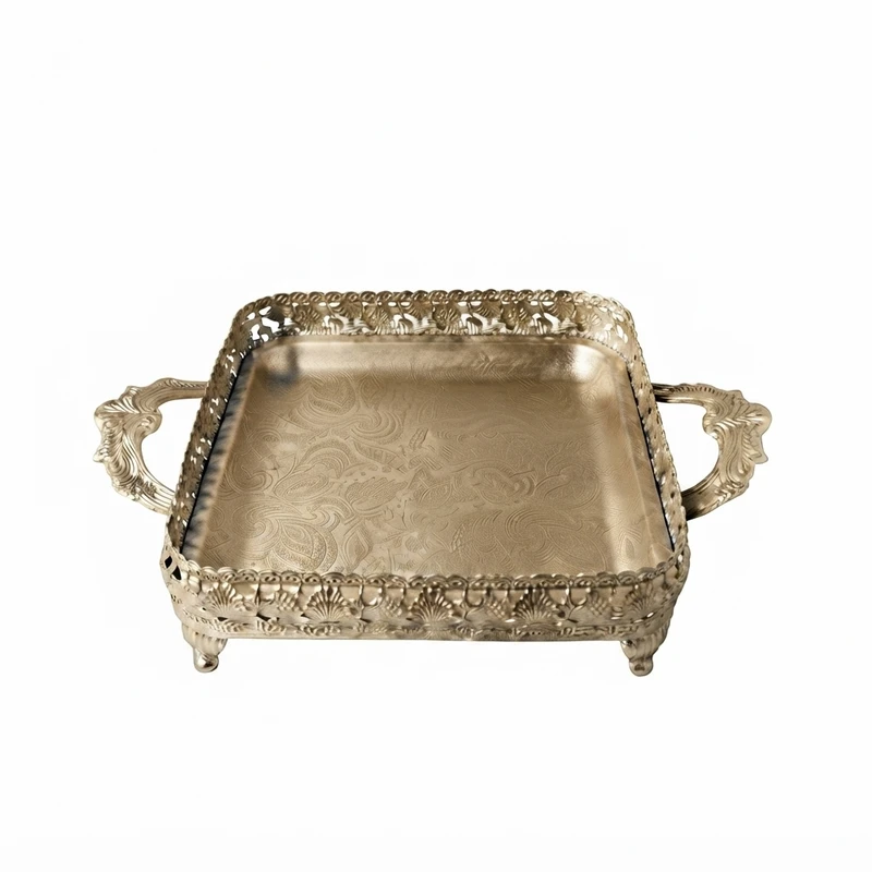 سینی دسته دار مدل 34913 سایز 37x25 سانتی‌متر
