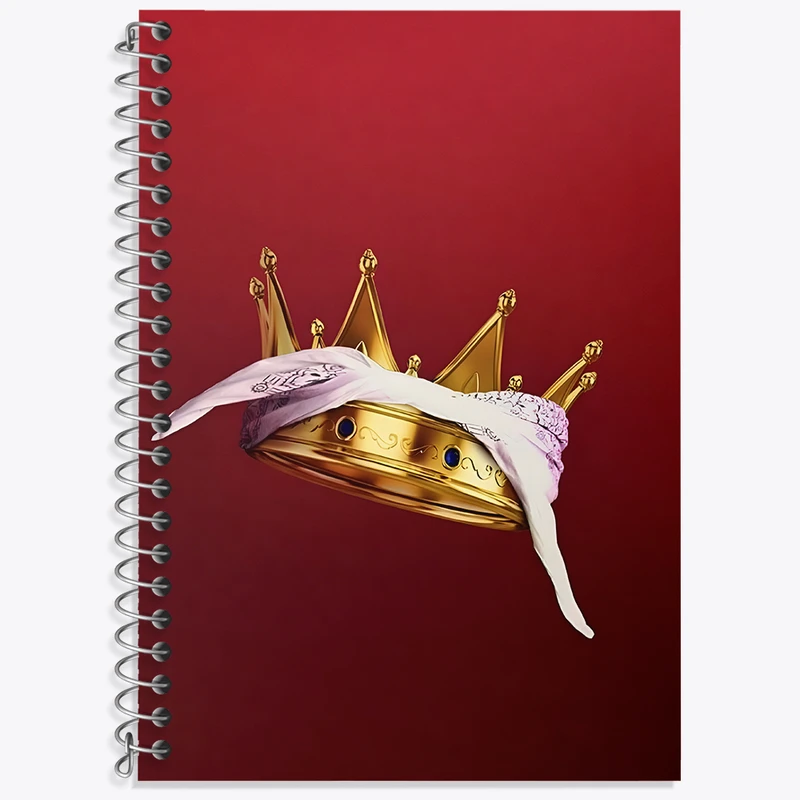 دفتر زبان 50 برگ خندالو مدل دو خط طرح تاج کد N5843