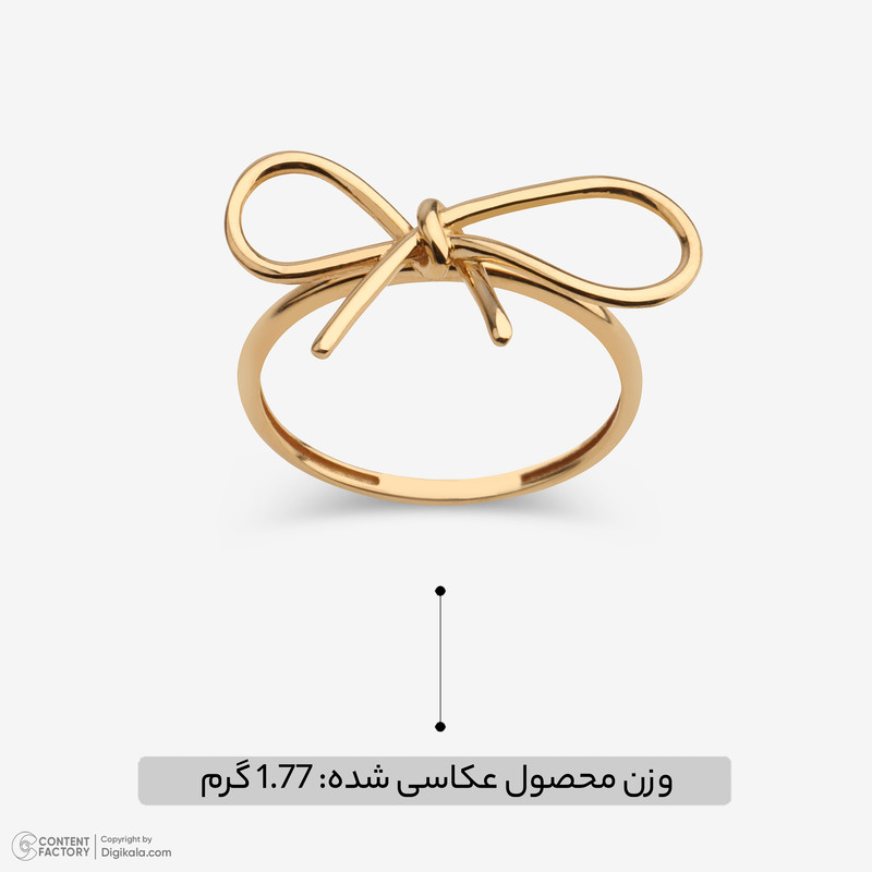 انگشتر طلا 18 عیار زنانه ماوی گالری مدل پاپیون   - 8