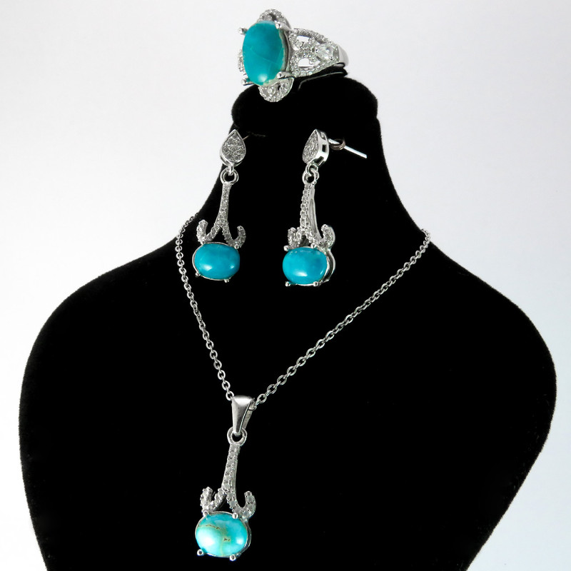 نیم ست نقره زنانه کد AV033-2 نیم ست نقره زنانه کد AV033-2