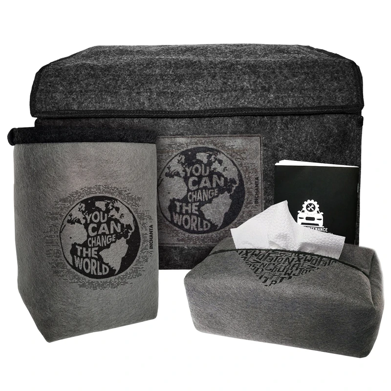 کیف  نظم دهنده صندوق عقب خودرو این چنتا مدل Earth به همراه سطل آشغال و جای دستمال کاغذی و دفترچه سرویس خودرو