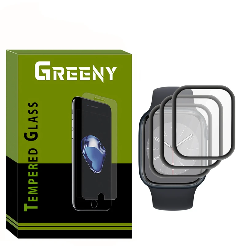 محافظ صفحه نمایش گیرینی مدل GR_07 مناسب برای ساعت هوشمند اپل Apple Watch Series 7 SE Aluminum Case 41mm بسته سه عددی