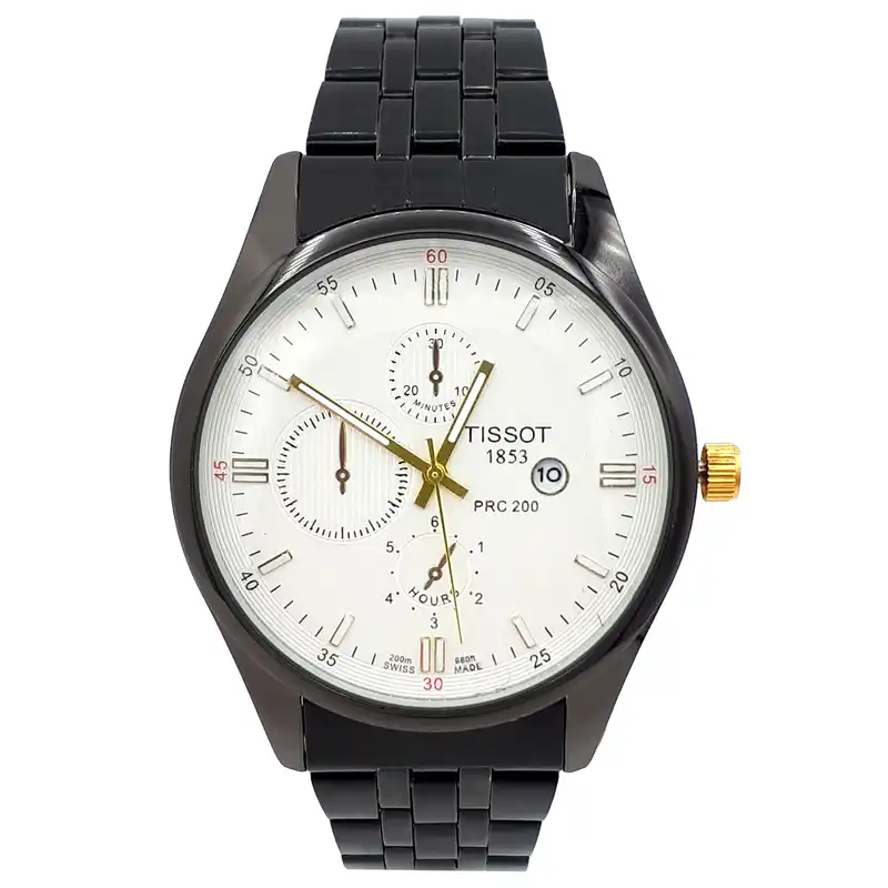 ست ساعت مچی عقربه ای زنانه و مردانه مدل تک موتور تاریخ دار کد TS-9585