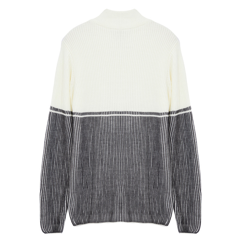 پلیور یقه ایستاده مردانه مدل 820012193 طرح ترندیول