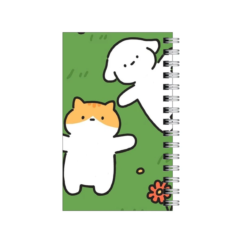 دفترچه یادداشت مدل to do list طرح گربه و ببعی در چمن کد 5329088