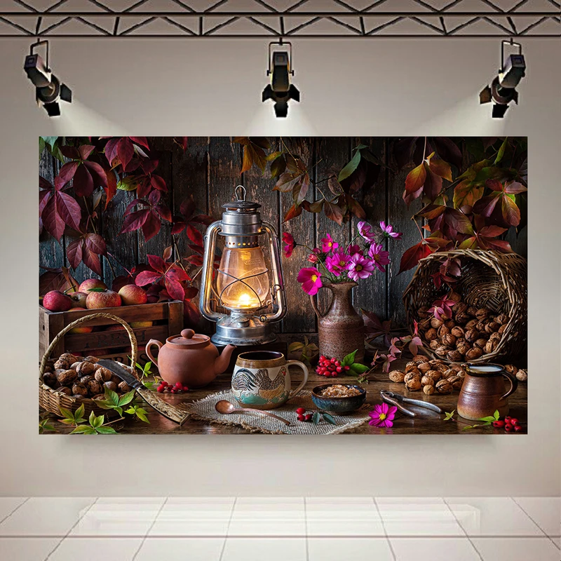 پوستر طرح مخمل چراغ نفتی مدل قدیمی کد PD130375