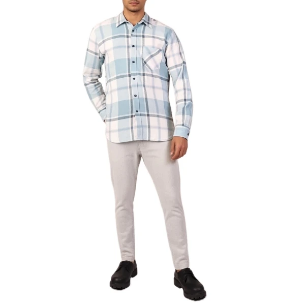 پیراهن آستین بلند یقه برگردان مردانه پیریمارک مدل 8555821