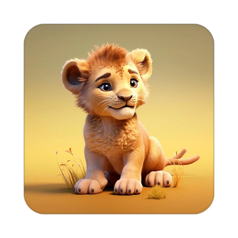 زیر لیوانی کاکتی طرح حیوانات کارتونی مدل mp27306