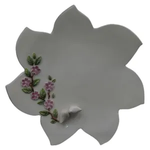 شیرینی خوری سرامیکی هیوا طرح مهر گل رز برجسته کد 8859485