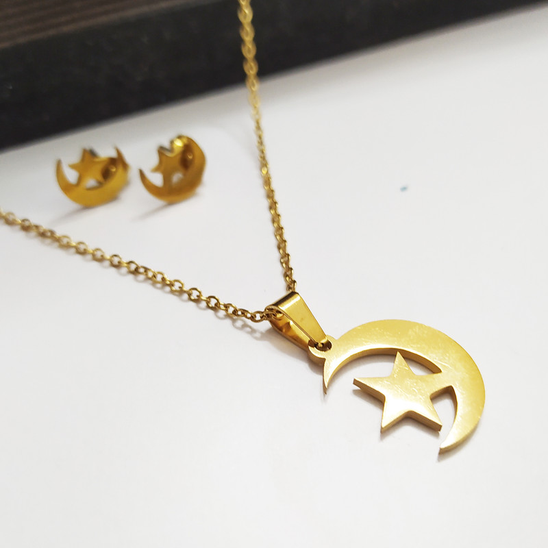 نیم ست زنانه طرح ماه و ستاره کد MST9