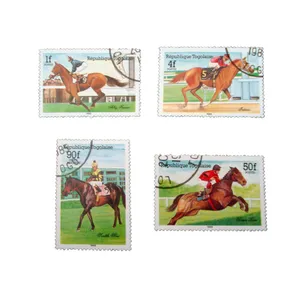 تمبر یادگاری مدل اسب سواری کد bc-1836 مجموعه 4 عددی