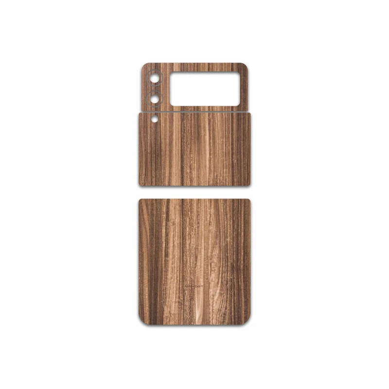 برچسب پوششی ماهوت مدل Light-Walnut-Wood مناسب برای گوشی موبایل سامسونگ Galaxy Z Flip3 5G