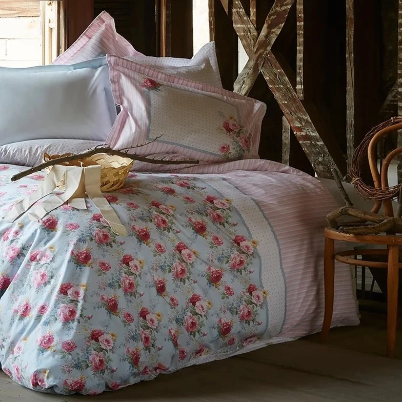 سرویس ملحفه 2 نفره 4 تکه کاراجا هوم مدل New Haley Mavi