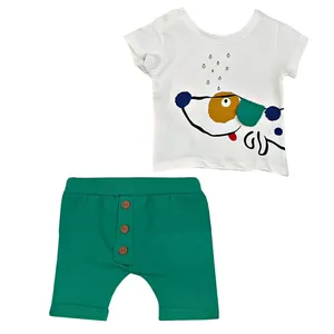 ست تی شرت و شلوارک نوزادی مدل 09