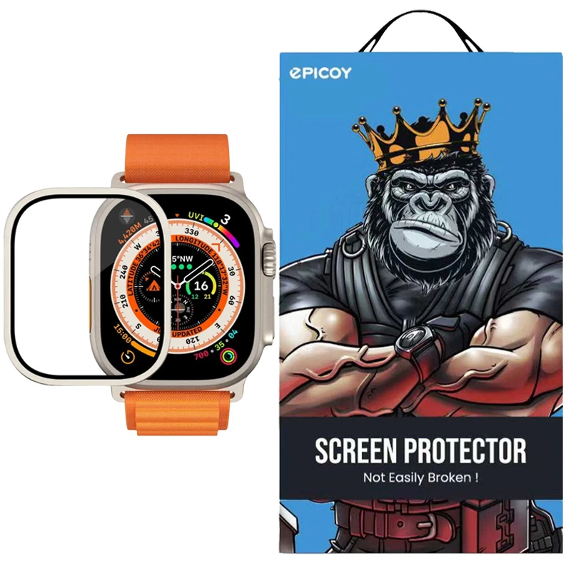 محافظ صفحه نمایش فلزی اپیکوی مدل Mobealo مناسب برای اپل واچ Ultra سایز 49 میلی متری 