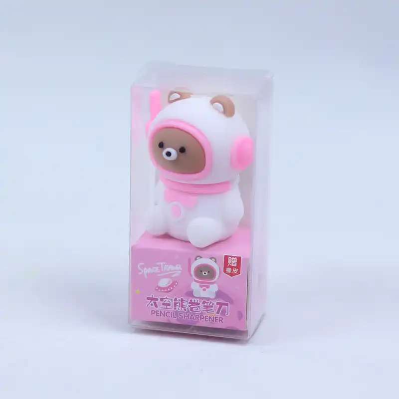 تراش مدل فانتزی طرح خرس فضانورد به همراه پاک کن