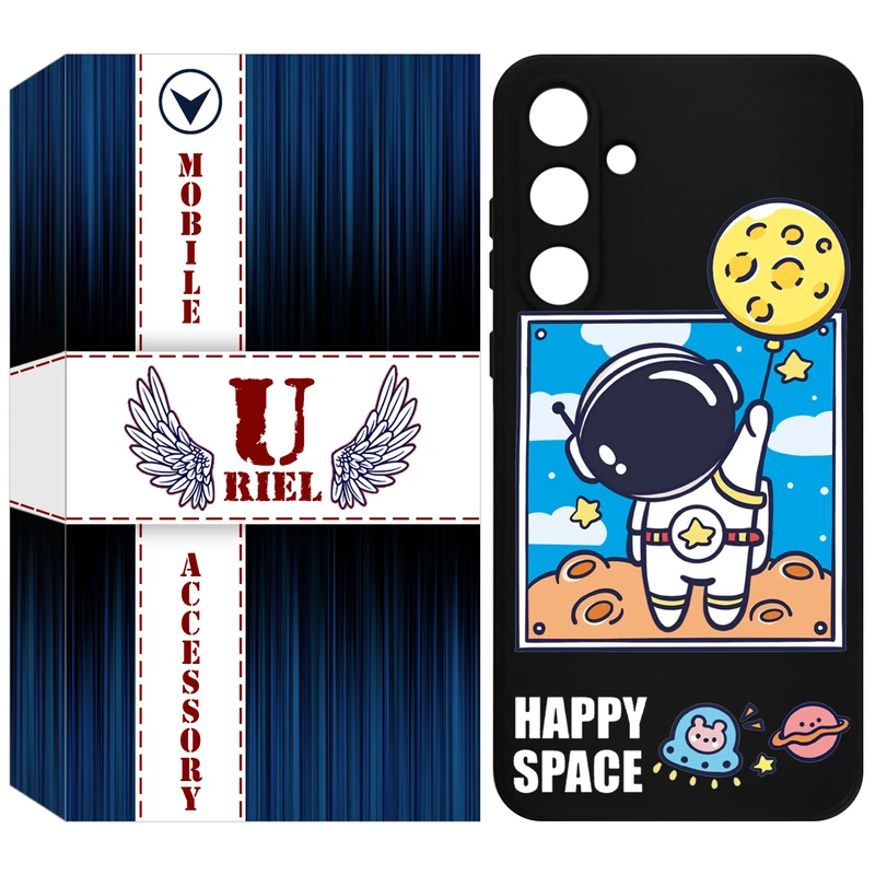 کاور یوریل قاب مدل KSH کد 7 طرح فضانورد مناسب برای گوشی موبایل سامسونگ Galaxy A55