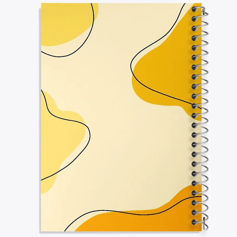 دفتر مشق 100 برگ خندالو طرح لکه رنگ زرد کد N2772