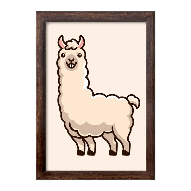 تابلو خندالو طرح حیوانات بامزه لاما کد 28205