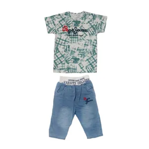 ست تی شرت و شلوارک پسرانه کد 0193