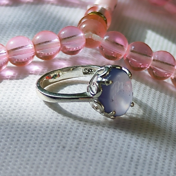 انگشتر نقره زنانه مدل عقیق یمانی کبود کد 330 انگشتر نقره زنانه مدل عقیق یمانی کبود کد 330