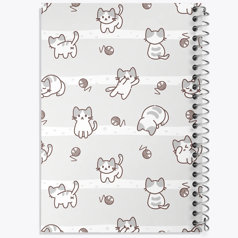 دفتر ژورنال نویسی 50 برگ خندالو مدل نقطه ای طرح گربه بامزه کد N407