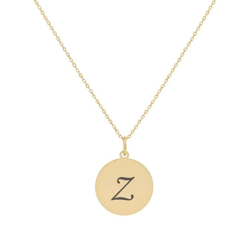 گردنبند طلا 18 عیار زنانه با زنجیر حلقه‌ای (فلامینگو) لیردا مدل حرف Z 121288