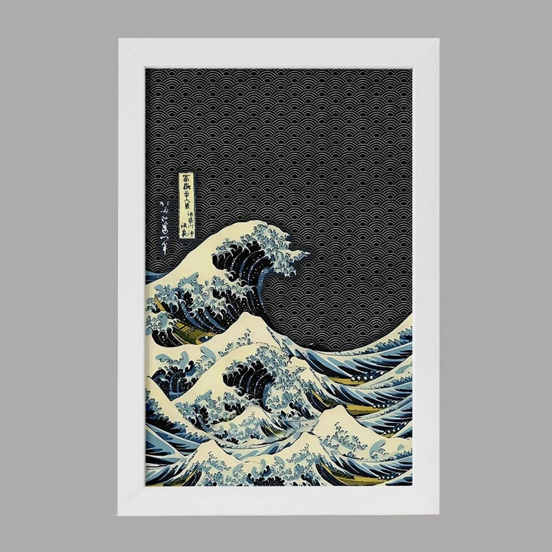 تابلو خندالو مدل نقاشی موج عظیم کاناگاوا کد F1036