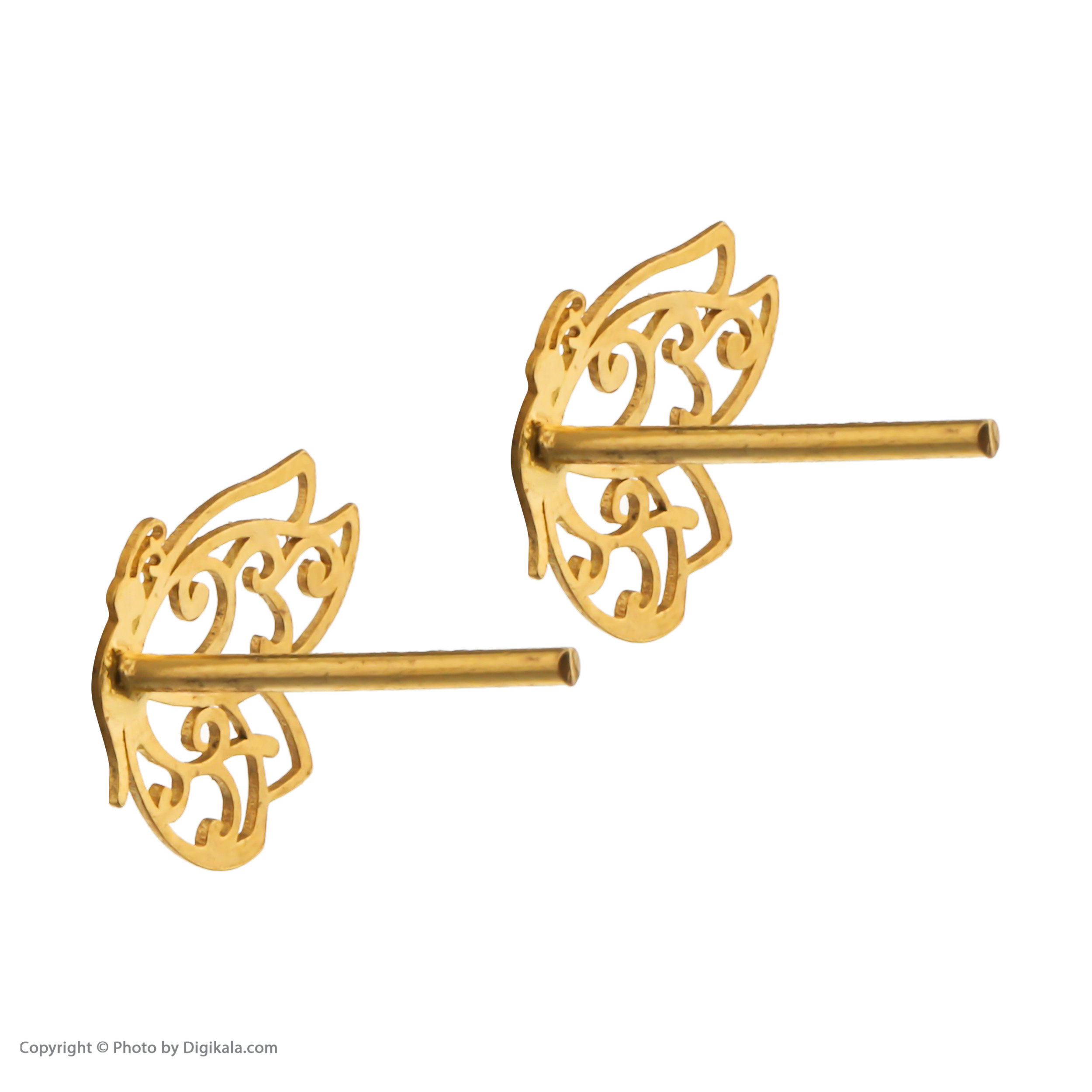 گوشواره طلا 18 عیار زنانه مایا ماهک مدل ME1086 طرح پروانه